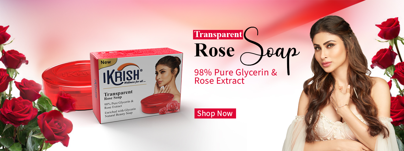 Ikrish Transparent Rose Soap is good for all type of skin and provides good moisturizer to skin, anti-bacterial properties which enhance complexion